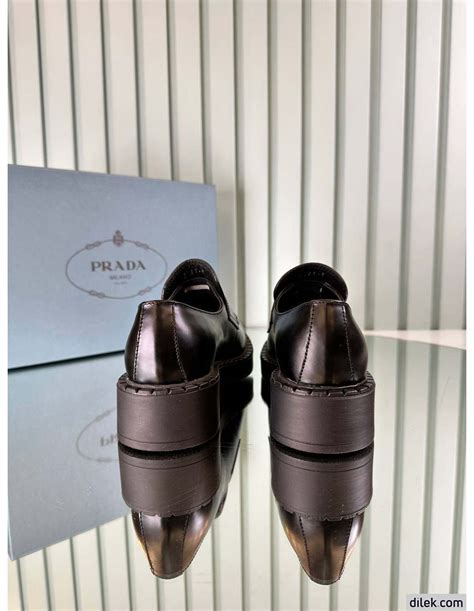 prada chocolate mokassins|Prada Chocolate Brushed Leather Loafers .